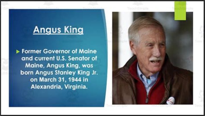 Angus King Biography, Age, Height, Wife, Net Worth, Family