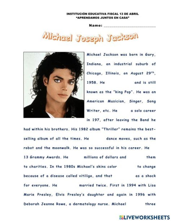 Michael Jackson Biography, Age, Height, Wife, Net Worth, Family