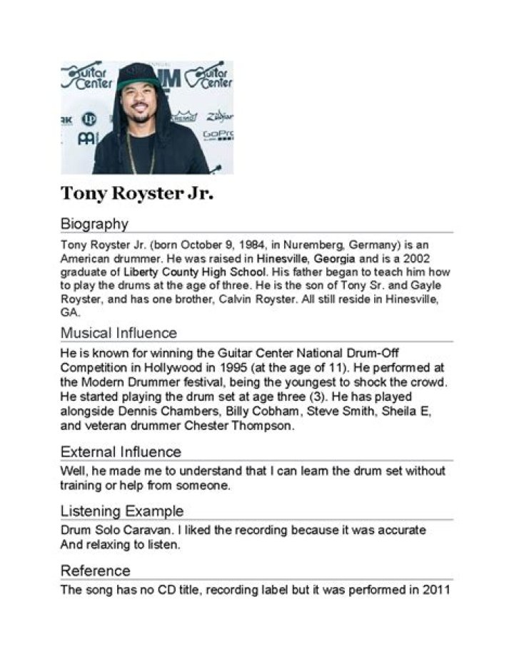 Tony Royster Jr. biografía, edad, altura, esposo, net worth, familia